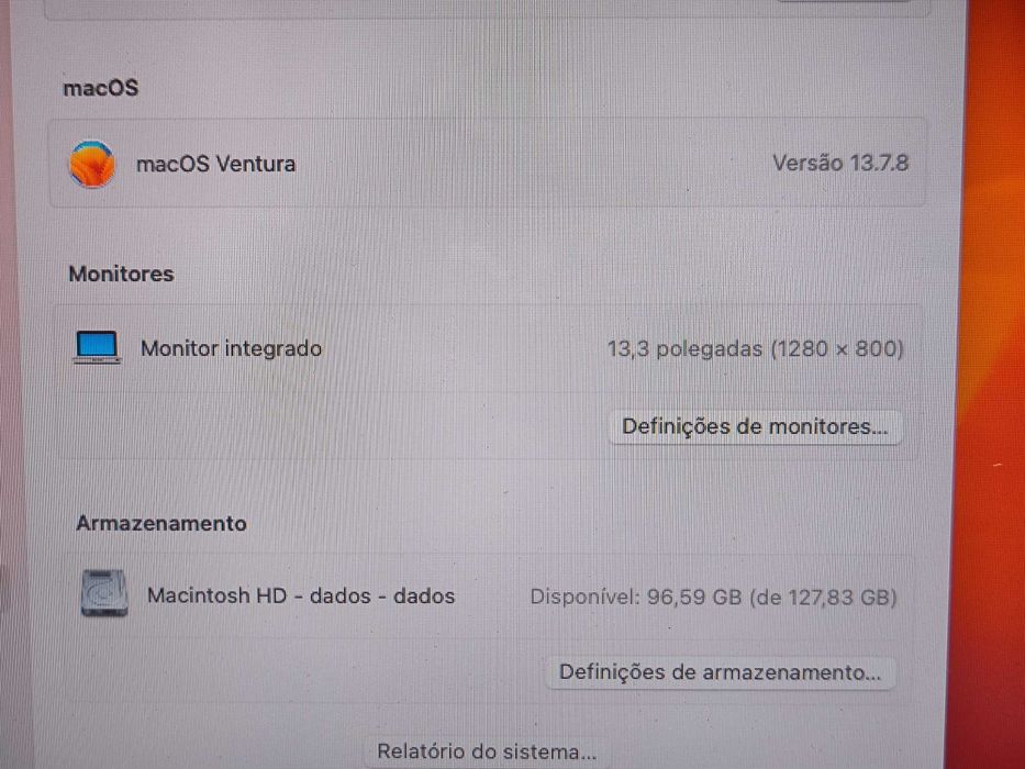 Apple Macbook Pro 13 i5 SSD 128GB 8GB ram