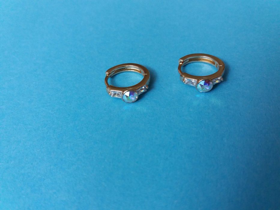 kolczyki kółka kryształ multi