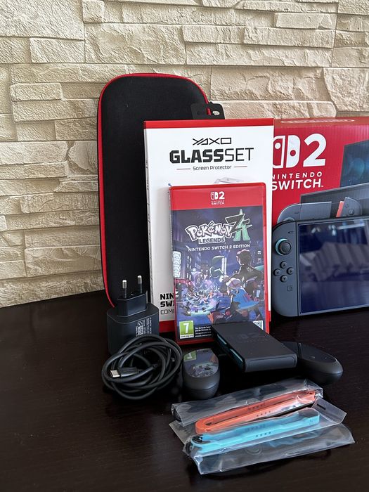 Nintendo switch 2 Raz odpalone Mario Pokemon Dowód zakupu Gwarancja Zestaw Dowóz