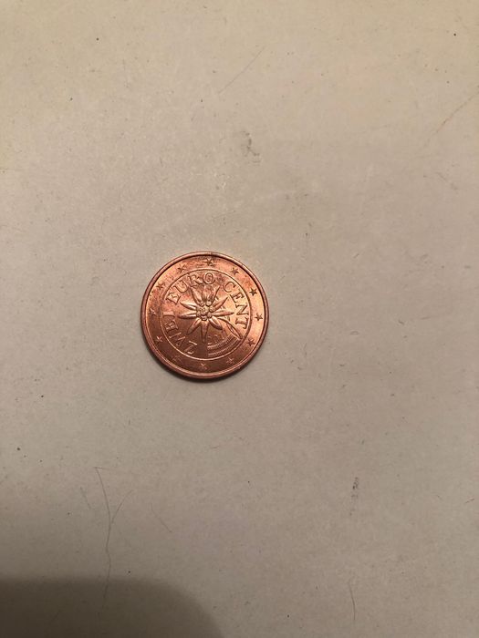 Moedas de dois cêntimos Áustria e da Alemanha