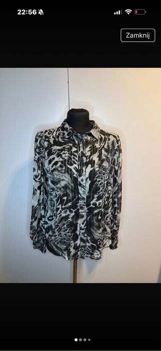Koszula damska w panterke szaro czarna next L