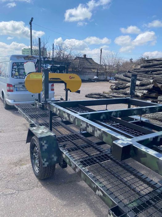 Горизонтальна стрічкова пилорамаLenkerHBS-3P причіп мобільна бензинова