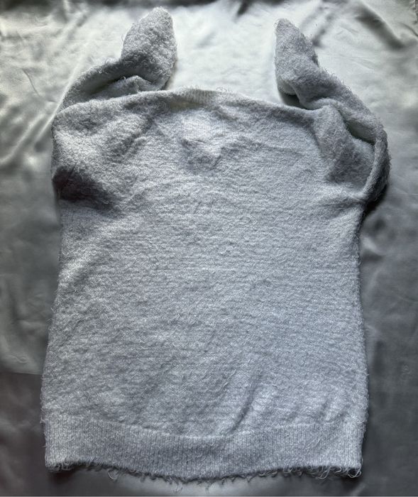 Biały Sweter TU z motywem świątecznym rozmiar 134 cm