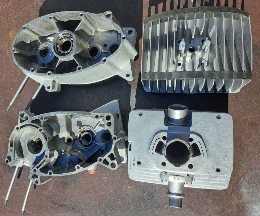 Serviço de limpeza de peças a jato de granalha de vidro.