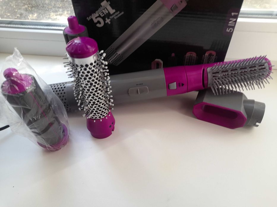 Фен для волосся стайлер з насадками для сушіння завивки та укладки