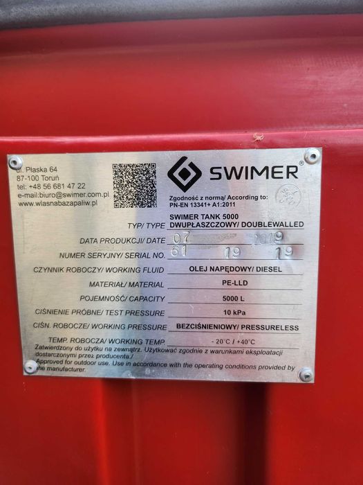 Zbiornik ON 5000L SWIMER