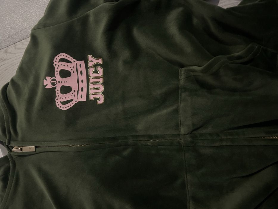 зелена велюрова кофта juicy couture розмір М вінтажна