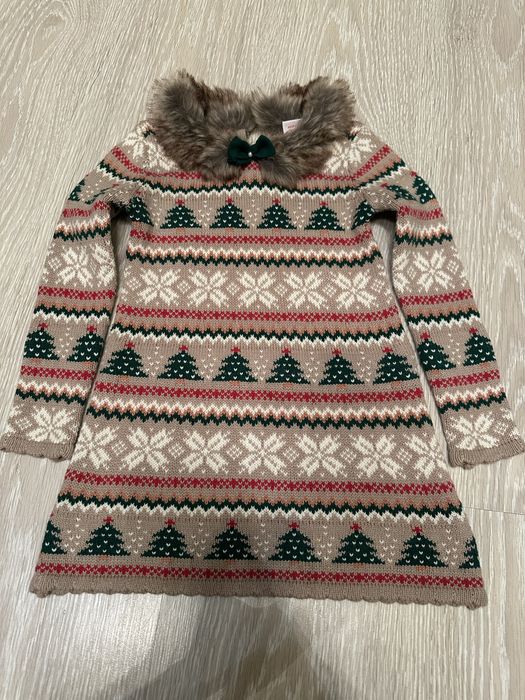 ‼️ сукня святкова новорічна 92 1 2 р для фотосесії плаття тепле вязане