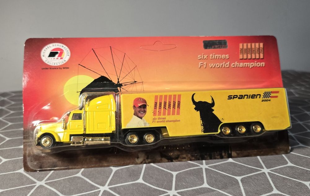 Resoraki model ciężarówki kolekcja F1 Michael Schumacher GP Hiszpanii