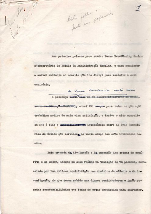 Discursos sobre Educação no Ultramar - Estado Novo (déc. 70)