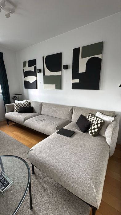 Sofá com chaise longue / canto