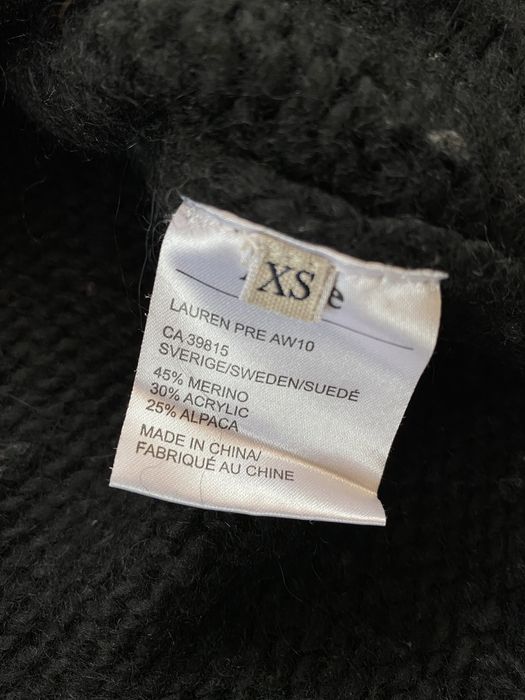 Acne czarny sweter wełna alpaka xs