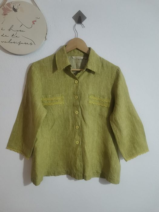 Linda camisa de linho tamanho 42