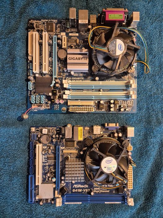 Zestaw 2x Płyta Główna LGA775 DDR3 / Combo (Gigabyte & ASRock) Retro