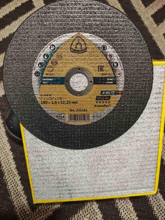 Круг,диск отрезной 180х1,6 Klingspor Special А46TZ