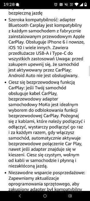 Adapter CarPlay nowy
