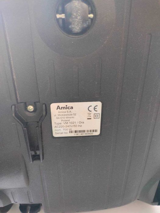 Odkurzacz Amica VM1021 Ora 700W Nie włącza się