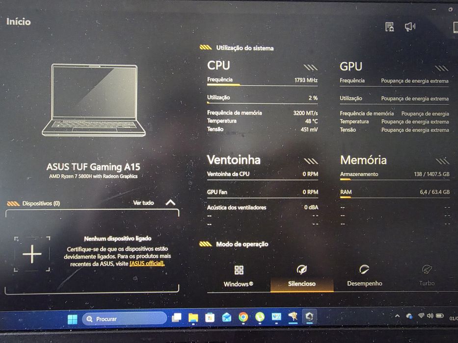 ASUS TUF A15 GAMING 64GB RAM 1.5 TB SSD