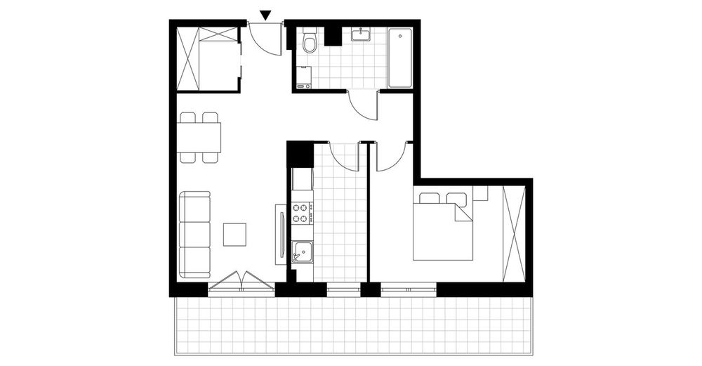 2-pokojowe mieszkanie 47m2 + balkon Bezpośrednio