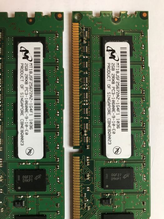 Pamięć RAM 2x2GB PC3 10600E-9-10-E0
