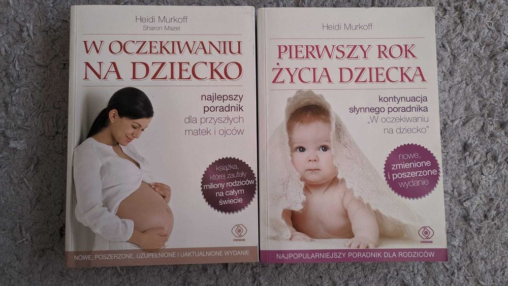 Zestaw książek Heidi Murkoff - poradniki dla przyszłych mam i ojców