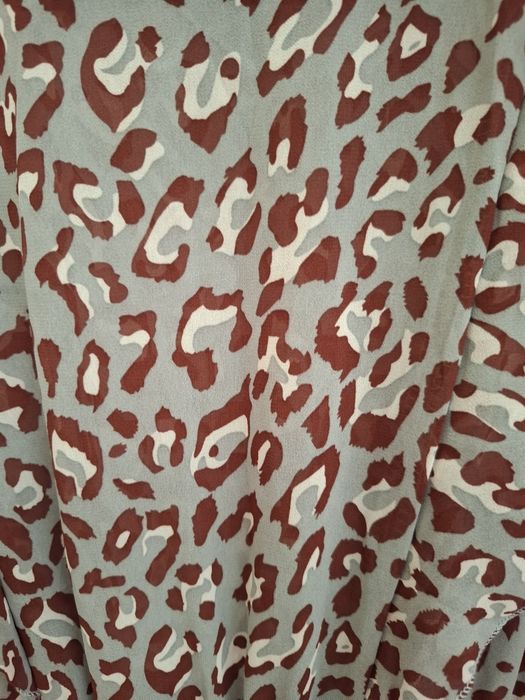 Vestido animal print plissado da Vintage Bazaar