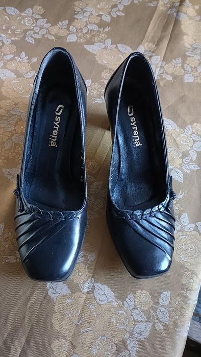 Nowe skórzane czółenka SYRENA 35 | Tęgość G | Obcas 6 cm | Zapasowe fleki