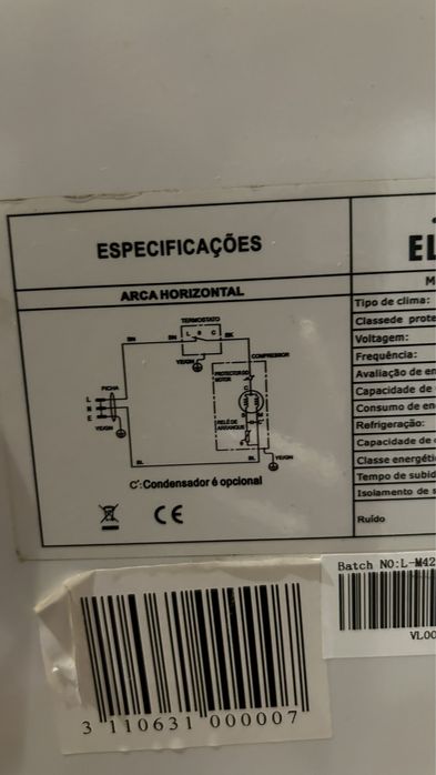 Arca congeladora ELECTRONIA (de abertura vertical)