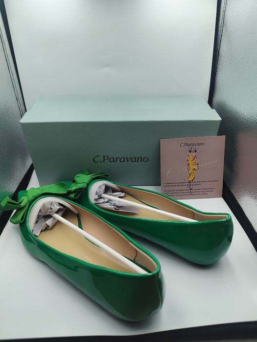 NOWE Damskie zielone baleriny C.Paravano rozmiar 42