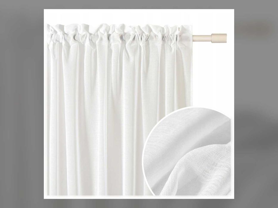 Firana ROOM99 Novelia 140x260 biała na taśmie wave