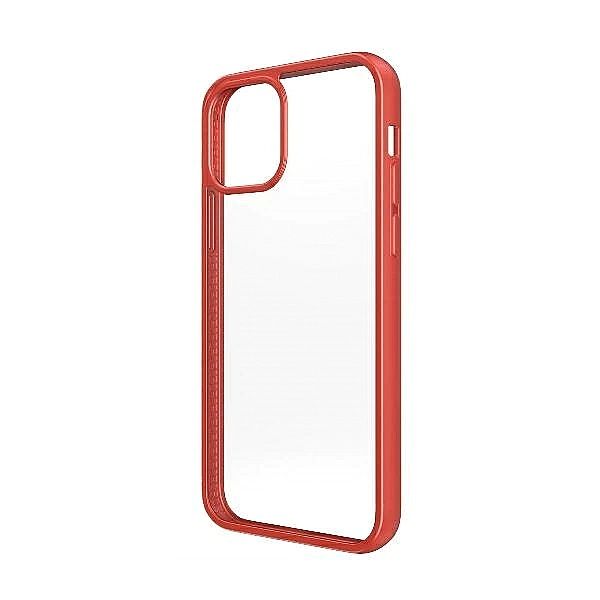 Etui PanzerGlass ClearCase na iPhone 12 Pro Max - przezroczysto-czerwo