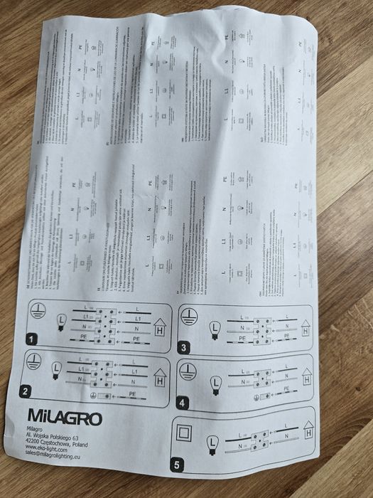 Nowa Lampa wisząca Milagro – Biała / Loft