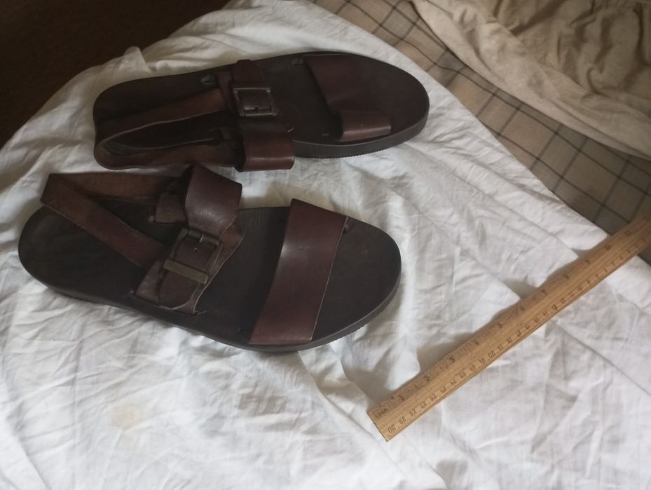 Сандалии мужские кожаные босоножки р45  30 см Италия