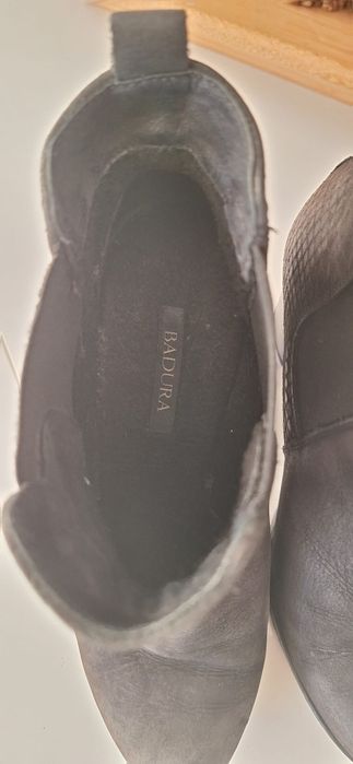 Botki skórzane Badura 38 na slupku