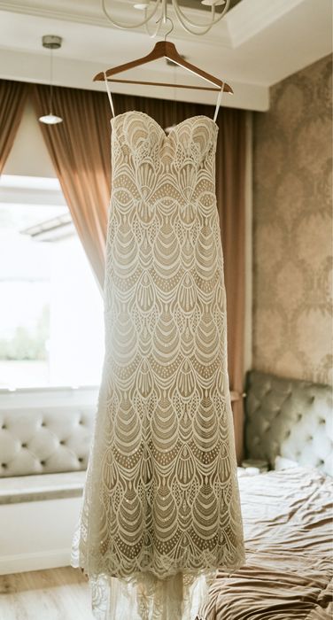 Suknia ślubna Justin Alexander sukienka do ślubu z koronki koronkowa