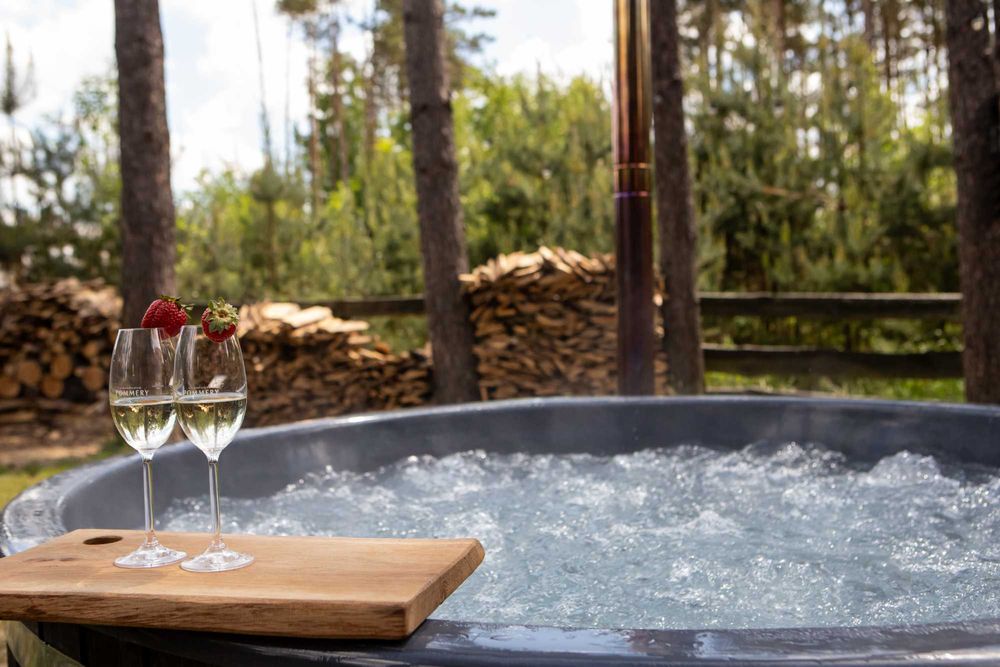 Domek Mała Cegielnia-sauna, balia z bąbelkami, rzutnik