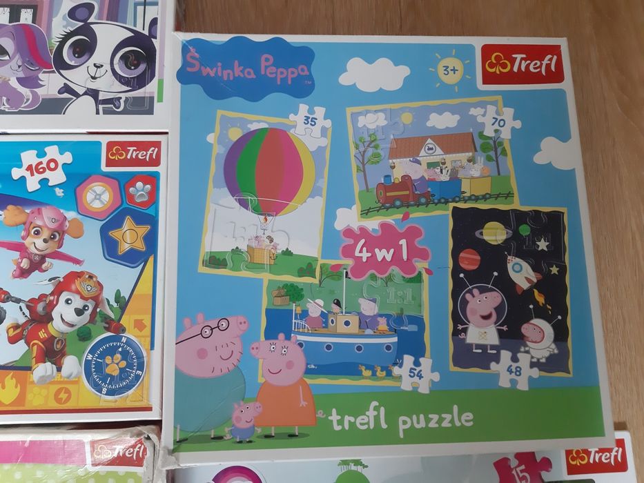 Zestaw puzzli Peppa, psi patrol, pony