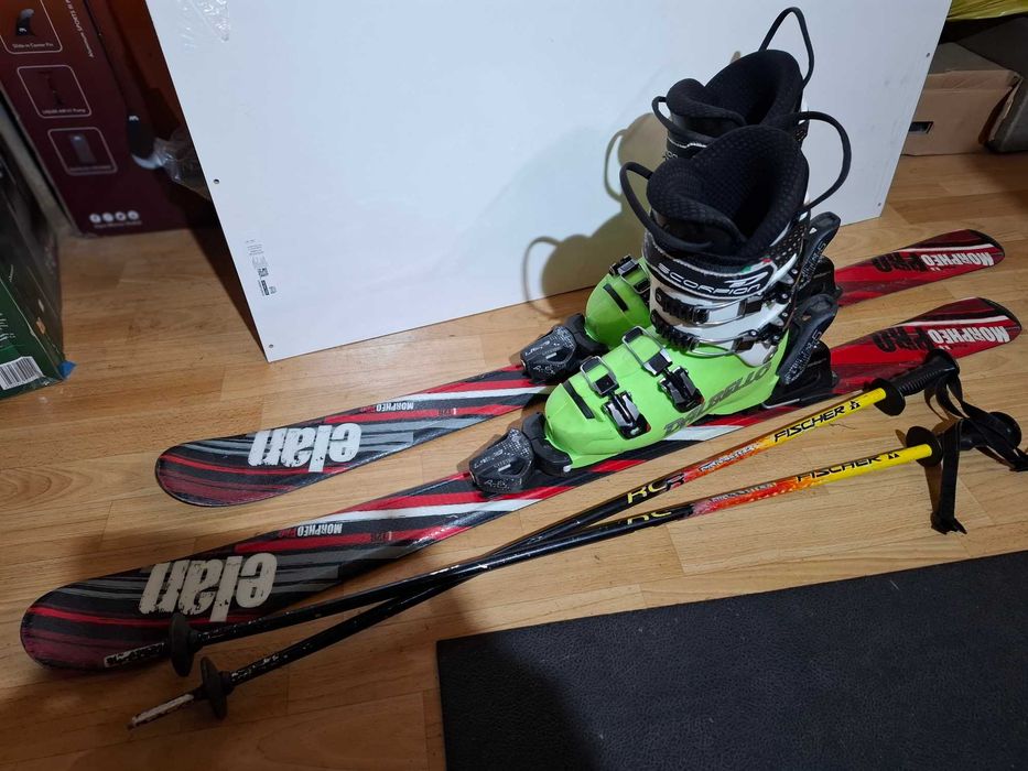 Narty Elan MorpheoPro 120cm + Buty Dalbello Scorpion 24cm/37,5 + kijki
