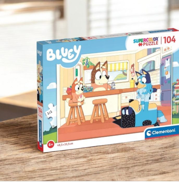 Nowe puzzle Clementoni 104 elementów Bluey