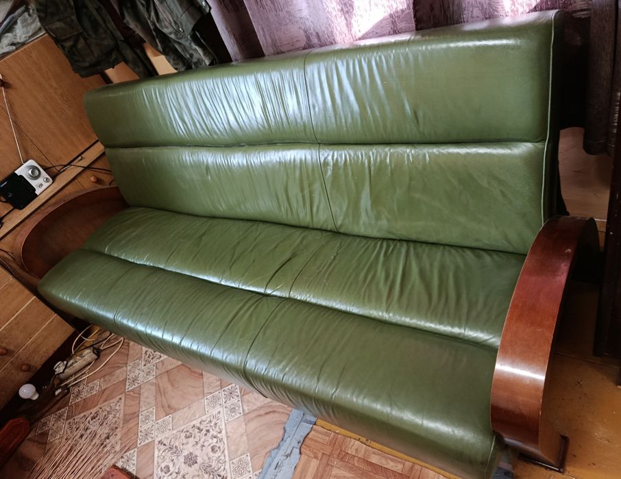 Kanapa rozkładana ze skóry!