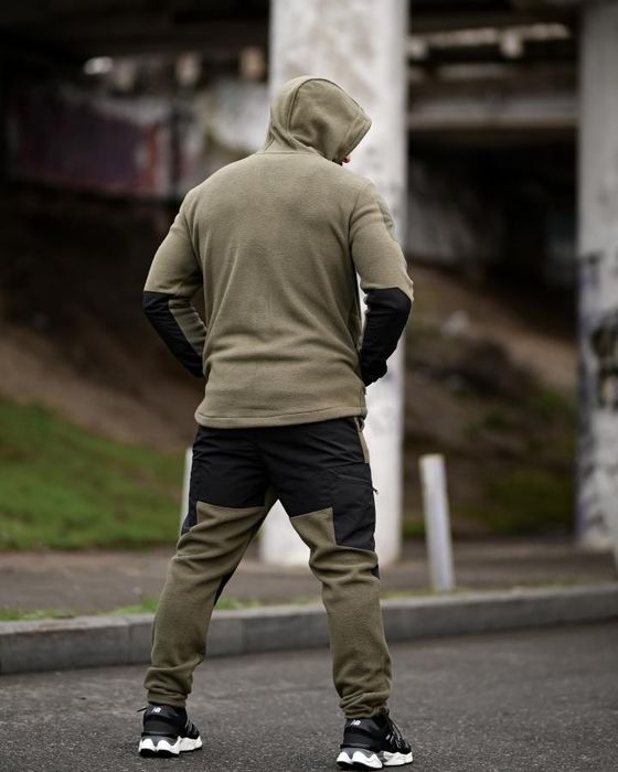 Флісовий спортивний тактичний костюм TARANTUL oliva/black мілітар олив