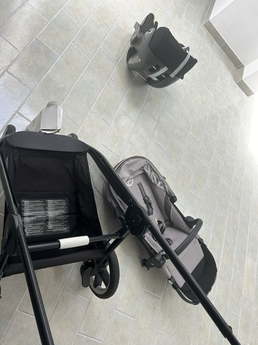 Carro com ovo cybex plati cloud Q plus