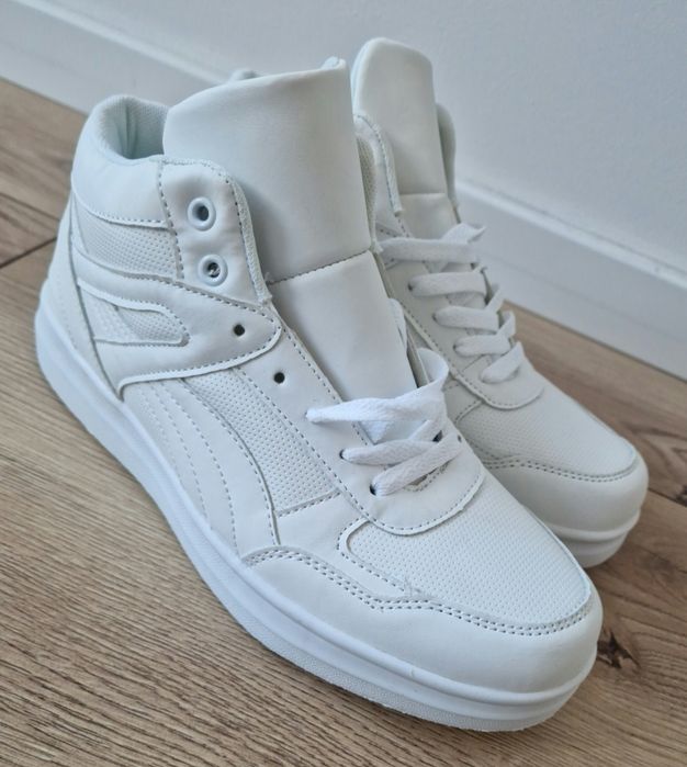 Buty męskie 41 białe wysokie klasyczne 25cm