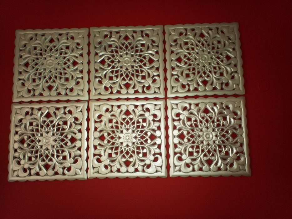 Talhas prateadas de madeira NOVAS