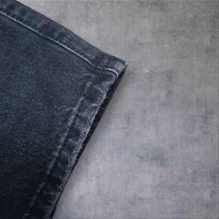 Calças Pretas Denim Vintage Straight Fit S