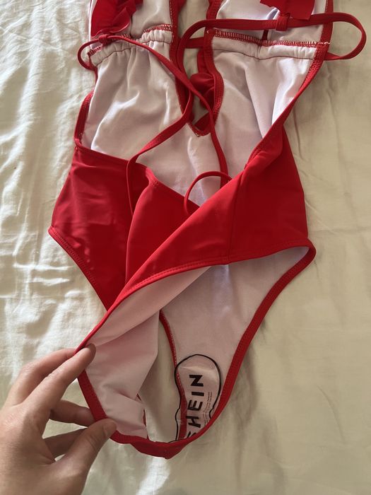 Fato de banho vermelho