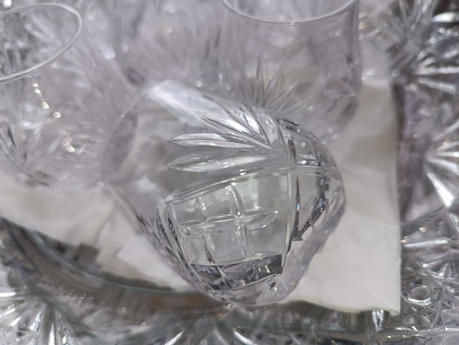 Kieliszki kryształowe PRL 9 szt.