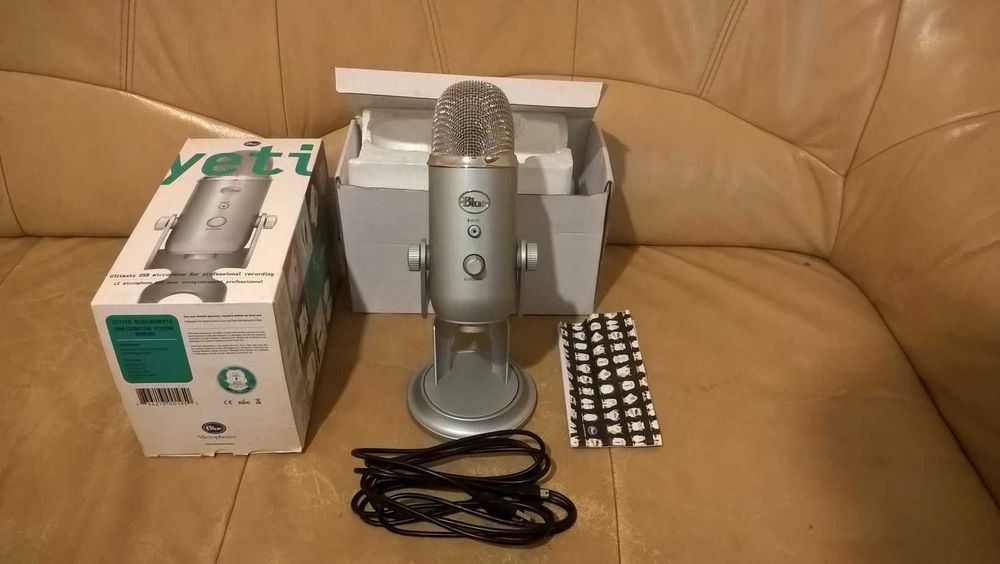 Mikrofon streaming BLUE Yeti USB Silver Srebrny