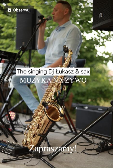 Śpiewający DJ + saksofon (eventy, śluby i wesela)
