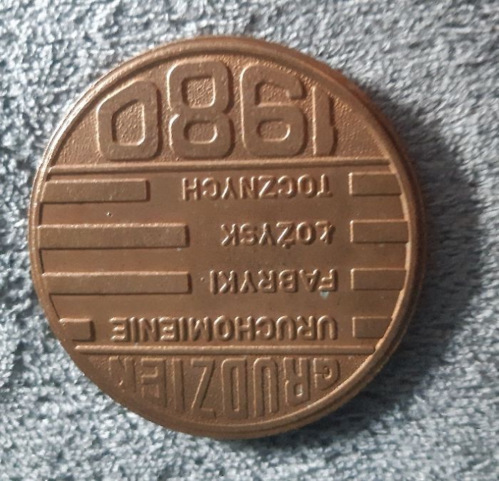 Medal z PRLu - Fabryka Łożysk Tocznych Sosnowiec